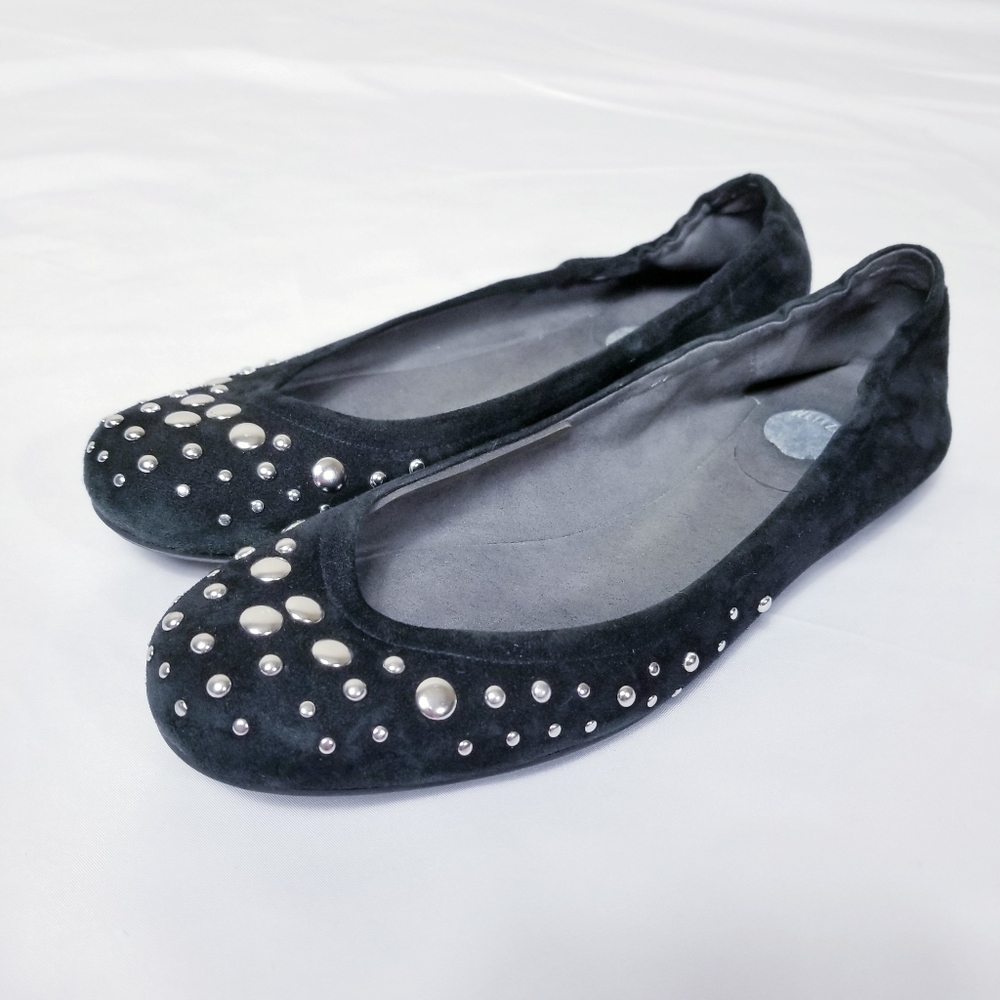 Stuart Weitzman Studded Flats Suede Size 8M